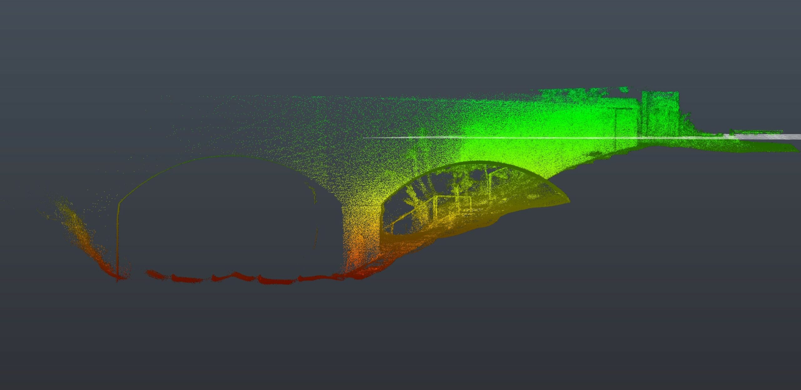 Image of 3D scan of access step location