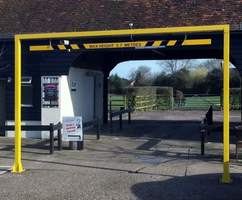 Height Restriction Barrier with Nudge Bar Ezi Klamp Systems